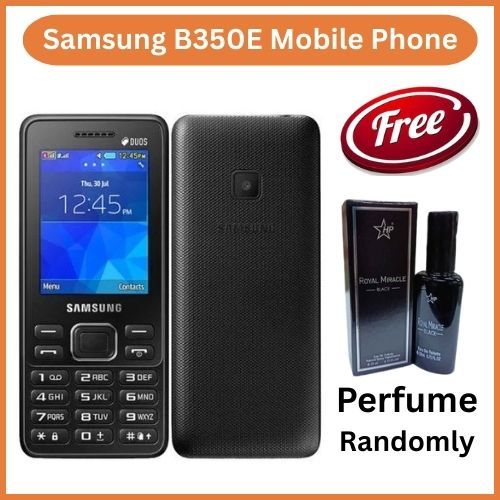 Samsung B350E Mobile Phone with Free Perfume, Samsung SM-B350E Dual SIM 2G Basic Button Mobile Phone, Samsung B350 Dual Sim Phone with Full Set Box (Free Perfume)