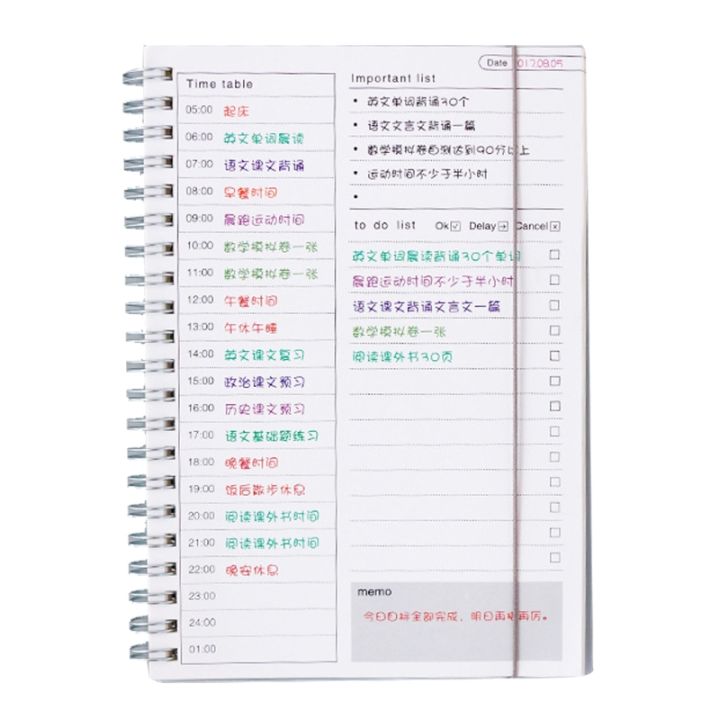 Undated Planner Notebook Hourly Schedule To Do List Task Organizing for ...