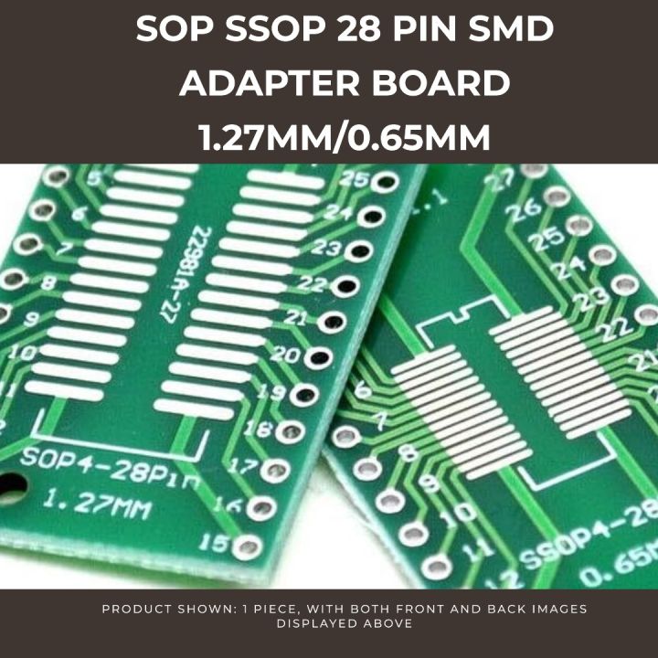 SOP SSOP 28 PIN SMD Adapter Board 1.27mm/0.65mm PCB - 1 piece