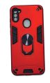 SAMSUNG M11 & A11 Hard Shockproof Armor Back Cover with Finger Holder Ring Back. 