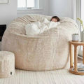 Home Sponge Bed Bean Bag Chair Cover Slipcover Double Bedroom Balcony Large Couch Round Soft Fluffy Cover No Fillings Only Cover. 