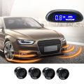 【black】 Car Reversing Buzzer System with 4 Automatic Parktronic LCD Parking Sensor System. 