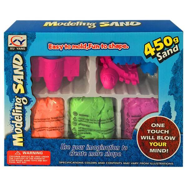Modeling Sand Art Kit for Kids 450g Sand | With 6 Sand Art Mold