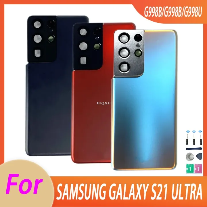 IUQXU%20New%20For%20Samsung%20Galaxy%20S21%20ULTRA%20Back%20Cover%20Panel%20Rear%20Door%20Housing%20Case%20Camera%20Lens%20Replace%20-%20Image%202