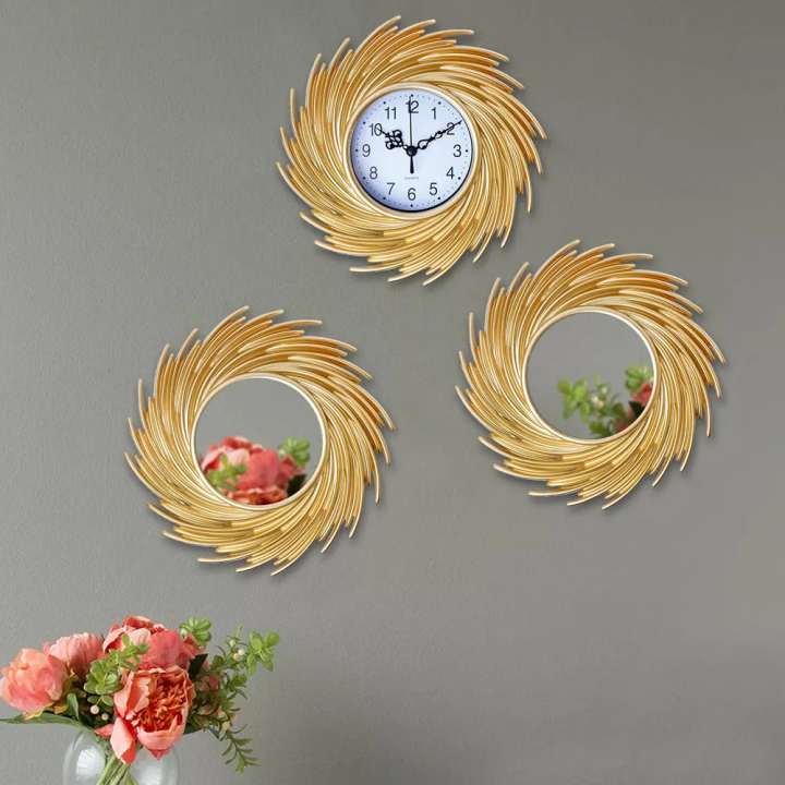 Elegant%20Gold%20Ring%20Wall%20Clock%20with%20Dual%20Mirrors%20-%203-Piece%20Set%20-%20Image%208