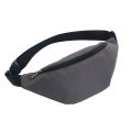 Uni Running Sport Waist Bag Fanny Pack Travel Waist Money Belt Zip Hiking Pouch Wallet Bag Oxford Bag Dark Grey. 