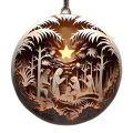 2d Painted Nativity Pendant Tree Ornaments Creative Decoration Home Decor. 