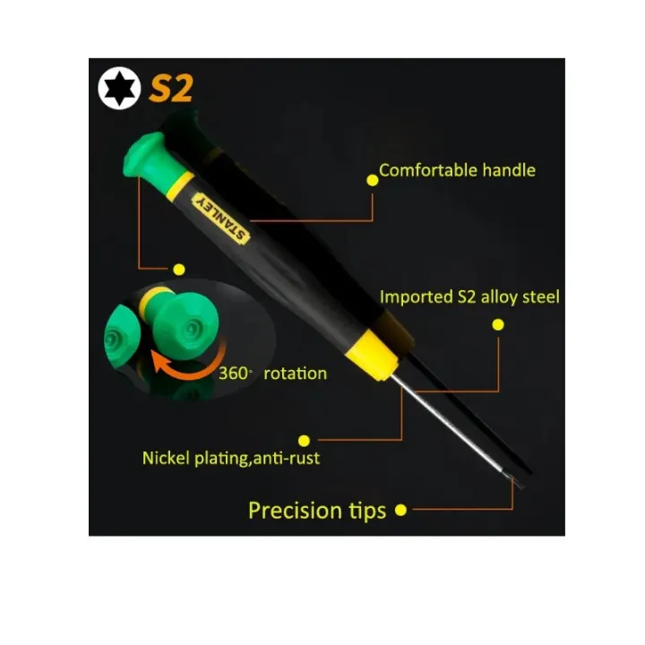 mini%20screwdriver%20Stanley%201%20pcs%20precision%20mini%20micro%20torx%20screwdriver%20T4%20T5%20T6%20T7%20T8%20T9%20T10%20screwdrivers%20rotating%20top%20without%20hole%20S2%20alloy%20steel%20-%20Image%202