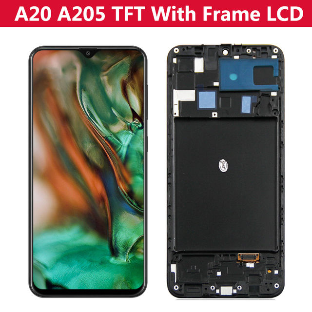 LCD%20With%20Frame%20For%20Samsung%20Galaxy%20A20%20A205%20SM-A205F%20A205FN%20Display%20Touch%20Screen%20Digitizer%20Assembly%20Replacement%20Parts%20-%20Image%207