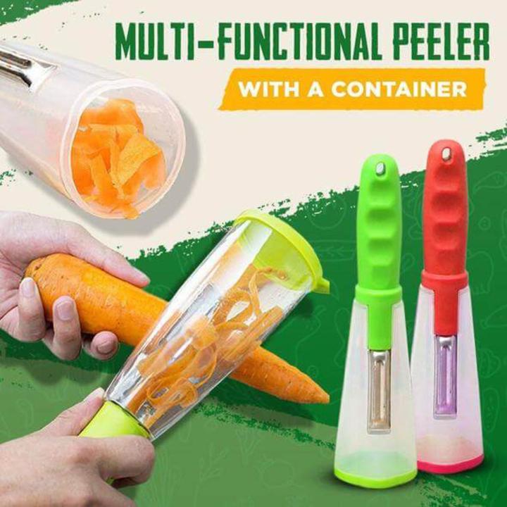 Stainless Steel Multi-functional Storage Peeler With A Container For Potato Cucumber Carrot Fruit Vegetable Peeler Kitchen Tool