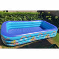 Intime large 3 rings inflatable rectangular kids portable swimming pool(262cm*175*60cm). 