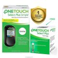 OneTouch Select Plus Simple glucometer machine | Simple & accurate testing of Blood sugar levels at home | Global Iconic Brand | FREE 10 Test Strips + 10 Sterile Lancets + 1 Lancing device. 