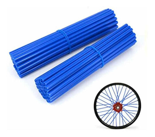 Purple Spoke Skin Cover Wrap Kit – 72 Pieces For 4 Motorcycle / Dirt Bike Wheels