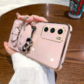 For Xiaomi POCO M3 / POCO M3 Pro Back Cover with Cute Cat Makeup Mirror Stand Bracket Luxury 6D Plating Shiny Bling Case Square Edge Soft Silicone Mobile Phone Cases Pouch Girls. 
