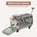 2in1 Extra-Large Pet Carrier Trolley Cat Carrier Cage Beg Kucing Murah Beg Roda Kucing Bag Kucing Travel Pet Carrier Bag Pet Trolley Case Detachable Universal Wheel Breathable Foldable Large-capacity Dog Bag. 