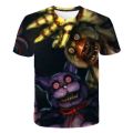 Newest Fashion Five Night at Freddy T Shirt Summer Short Sleeve O-neck T shirt Horror Game FNaF Series Children's 4-14Y T shirts. 