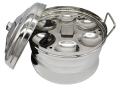 Stainless Steel Idli Maker/satti/Steamer/Boiler/Cooker/Panai (9 IDLY, 2 plates). 