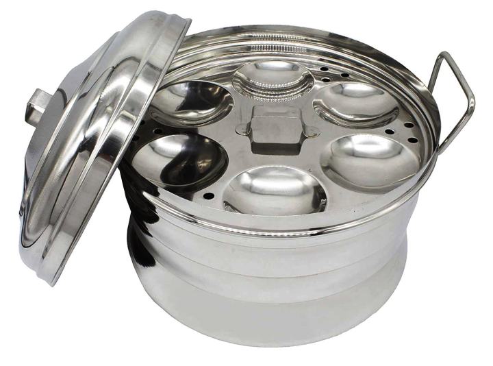 Stainless Steel Idli Maker/satti/Steamer/Boiler/Cooker/Panai (9 IDLY, 2 plates)