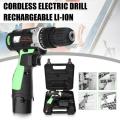 Multifunctional Electric Hand Drill Household Cordless Screwdriver Drill Rechargeable Power Tools Screwdriver. 