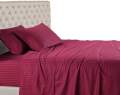 Egyptian Cotton Striped Bedsheets Maroon Colour. 