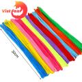 Safe Comfortable Polyester Wire for Crafting 100pcs Soft Chenille Stems for Diy Crafts Bright Color Twisting Stick Creative Home Decorations. 