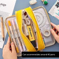 Simple Large Capacity Pen Case, Stationery Box, Japanese Korean Version, Junior High School Students, Girls Multifunctional Pencil Case. 