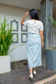 Alexy Floral Skirt - Blue. 