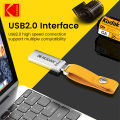 KODAK USB Flash Drives Mini Pen Drive 128GB 64GB 32GB Pendrive Waterproof USB Memory Stick Leather Landyard + type C adapter. 