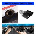 63 mm double silencer tip carbon car exhaust pipe rear tip inlet 2.5 inch outlet 3.5 inch. 