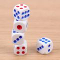 Dice 12mm Plastic White Gaming Dice Standard Six Sided Decider Birthday Parties Board Game Leisure and entertainment-1PC. 