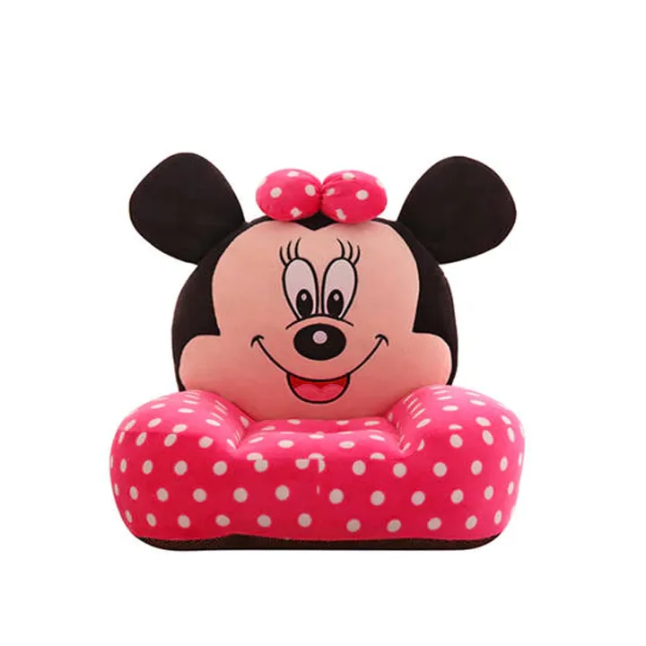 Minnie Mickey Mouse COTTON FILLED Baby Sofa Learn to Sit Seat Kids Feeding Chair Washable Sofa for Infant Sofa Soft Seat