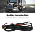 Headlight Conversion Cable DRL Daytime Running Light Adapter Wiring Harness for Jeep Wrangler JK TJ Or Trucks Motorcycle. 