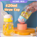 WATER BOTTLE / STRAW CUP / KIDS WATER BOTTLE / WATER BOTTLE FOR KIDS / 420 ML. 