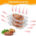 Air Fryer Rack for Foodi DZ201 DZ401, Multi-Layer Food Dehydrator Rack Toast Rack Grill Air Fryer Accessories. 