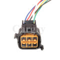 1 Set 6p Hp066-06021 Automobile Headlight Wire Cable Connector Car Starter Waterproof Plastic Housing Socket For Hyundai Kia. 