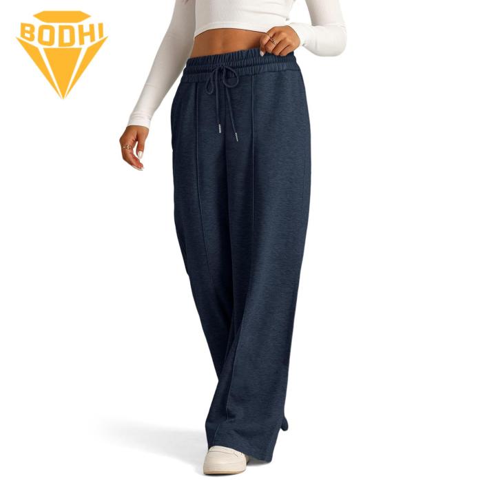 Women%20Straight%20Leg%20Sweatpants%20Comfortable%20Wide%20Leg%20Sweatpants%20with%20Pockets%20for%20Women%20Elastic%20Waist%20Lounge%20Pants%20for%20Sports%20Leisure%20Women%20Casual%20Pants%20with%20Drawstring%20Waistband%20-%20Image%204