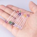 10PCS Acrylic Long Bar Belly Button Ring for Pregnant Women Flexible Clear Belly Piercing Retainer Plastic Pregnancy Navel Rings. 