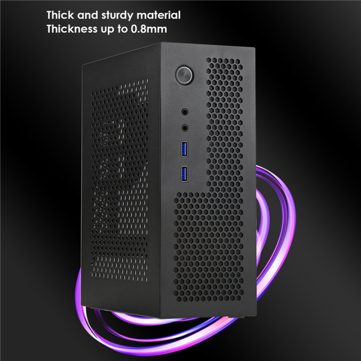 OUMERY%202X%20A09%20HTPC%20Computer%20Case%20Mini%20ITX%20Gaming%20PC%20Chassis%20Desktop%20Chassis%20USB3.0%20Computer%20Case%20Home%20Computer%20Case%20Black%20-%20Image%206