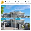 12MP 3-Lens Panorama 4G SIM / WiFi Outdoor Security Camera | PTZ IP CCTV with AI Human Detection, 360° View & HD Infrared Night Vision. 