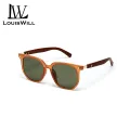 LouisWill Sunglasses Unisex Fashion Sunglasses UV400 Sun Protection Sunglasses Anti Glare Sunglasses HD Lens Eyes Protection Eyewear Wood Grain Sun Glasses. 