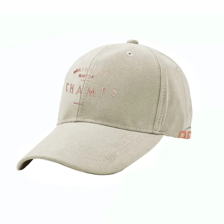 QP Cricket Sports Casual Adjustable Cap, Unisex Faux Suede Leather Adjustable Plain Hat Baseball Cap