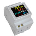 Din Rail AC Monitor 6IN1 100A Voltage Current Factor Active KWH Electric Energy Frequency Meter VOLT AMP. 