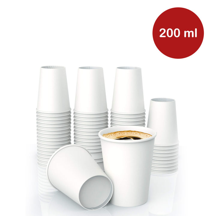 Nescafe Cups ,Disposable Paper Cups, Disposable Coffee Cups, Ideal for Beverage | Coffee (white) 50 pack