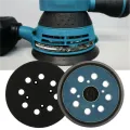Nullmul 2pcs 8 Holes 125mm Hook Loop Sanding Backing Pad for Orbital Sander Disk Discs Backup Stick on Pad. 