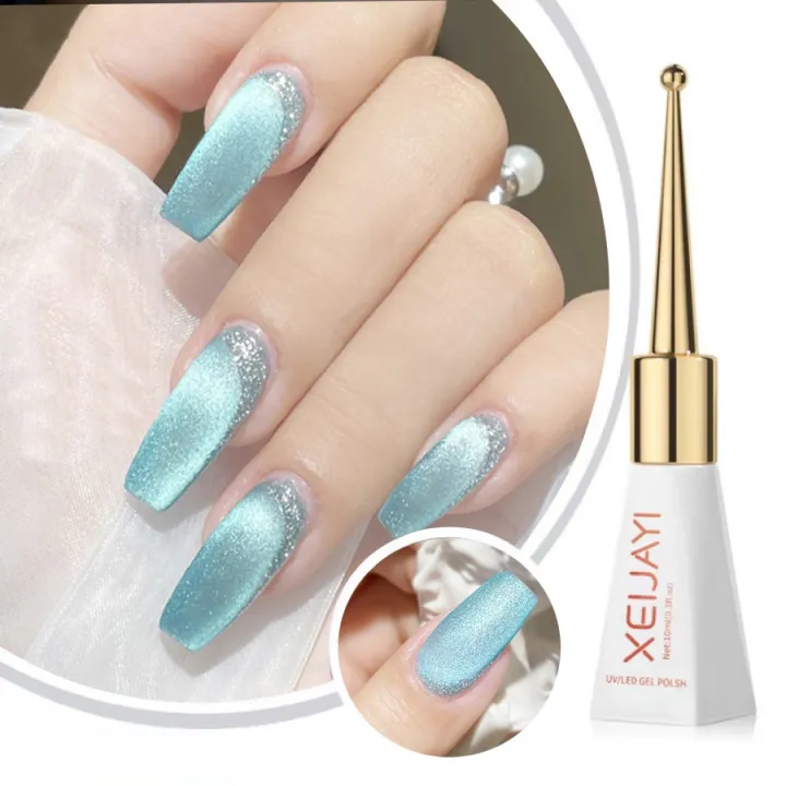 XEIJAYI%20Magnetic%20Gel%20Purple%20Color%20Reflective%20Glitter%20Cat%20Eye%20Gel%20Polish%20%EC%9E%90%EC%84%9D%EC%A0%A4%20Semi-permanent%20Nail%20Polish%20UV%20Venalisa%20for%20Manicure%20-%20Image%202