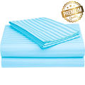 Egyptian Strips Cotton Bedsheet With 2 Pillow Covers. 