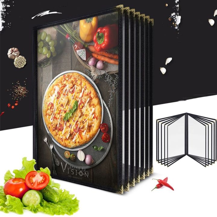 Menu Corners Widely Use Foldable PVC Transparent Menu Cover Metal Corners Reusable ...