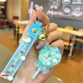 New Creative Lollipop key chain Cute Keychain Luxury Floating Cute Moving Liquid Key Ring for Women Bag Pendant Keyfob. 
