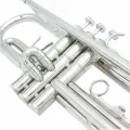 Trumpet Brass Instrument Standard Brass Trumpet Set Professional Key Brass Trumpet (Silver). 