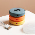 Rotatable Winder Box Portable Round Wire Organizer Cord Cable Winder Management Storage Box for Charging Data Line. 
